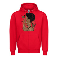 Black Woman Praying Zipper Hoodie | Teevron