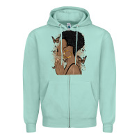 Seafoam black woman praying Zipper Hoodie - MaliasSmallBusiness