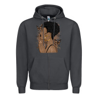 Smoke black woman praying Zipper Hoodie - MaliasSmallBusiness