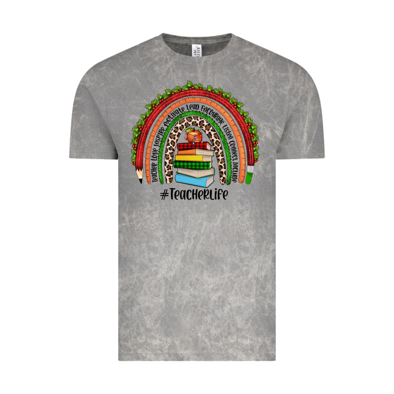 Christmas Teacherlife Rainbow Vintage Tee by JahusDesignShop | Teevron