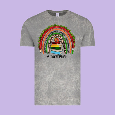 Christmas Teacherlife Rainbow Vintage Tee Designed By Jahusdesignshop