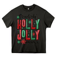 Asphalt somebodys holly jolly mama Heavy Core Tee - MaliasSmallBusiness