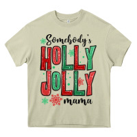 Mossy somebodys holly jolly mama Heavy Core Tee - MaliasSmallBusiness