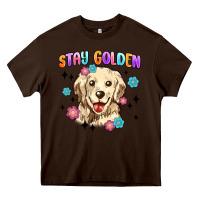 Chocolate Brown stay golden Heavy Core Tee - MaliasSmallBusiness