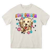 Cream stay golden Heavy Core Tee - MaliasSmallBusiness