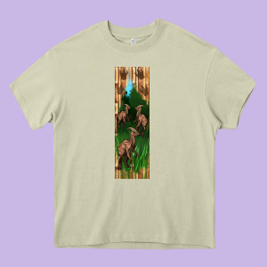 Dinosaur Parasaurolophus Pen Wrap Heavy Core Tee Designed By Artiststas