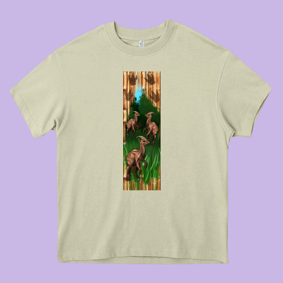 Dinosaur Parasaurolophus Pen Wrap Heavy Core Tee Designed By Artiststas
