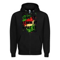 Black 365 days Zipper Hoodie - MaliasSmallBusiness