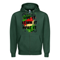 Sports Green 365 days Zipper Hoodie - MaliasSmallBusiness