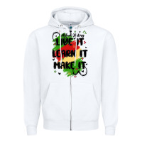 White 365 days Zipper Hoodie - MaliasSmallBusiness
