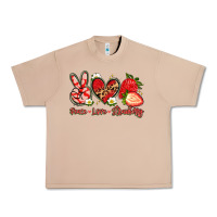 Burro peace love strawberry Urban Heavy Tee - Artiststas