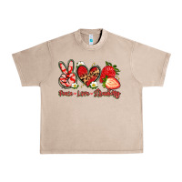 French Oak peace love strawberry Urban Heavy Tee - Artiststas