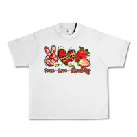 Lunar Rock peace love strawberry Urban Heavy Tee - Artiststas