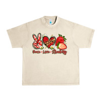Sandshell peace love strawberry Urban Heavy Tee - Artiststas