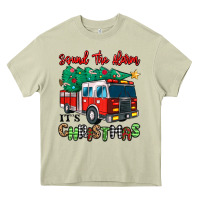 Mossy sound the alarm its christmas fire truck Heavy Core Tee - MaliasSmallBusiness