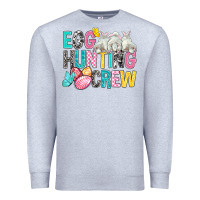 Heather Grey Egg Hunting Crew Easter Premium Sweatshirt - BundleAndBundleShop