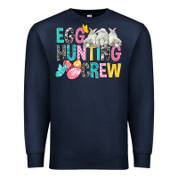 Navy Egg Hunting Crew Easter Premium Sweatshirt - BundleAndBundleShop