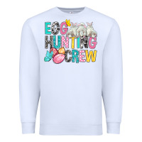 White Egg Hunting Crew Easter Premium Sweatshirt - BundleAndBundleShop