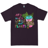 Plum all i need is coffee and plants Premium Tee - texasbilliewilder