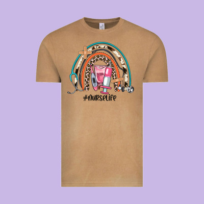 Nurse Life Rainbow Vintage Tee Designed By Jahusdesignshop