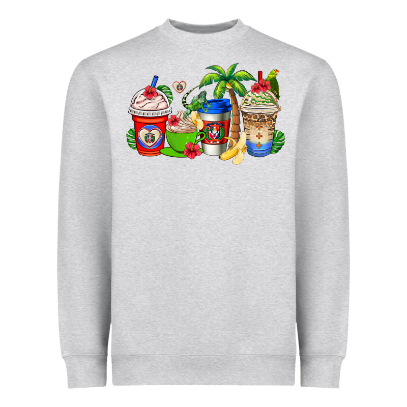 Dominican Republic Coffee Cups Heavyweight Sweatshirt by AdoDesignShop | Teevron