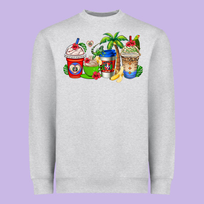 Dominican Republic Coffee Cups Heavyweight Sweatshirt Designed By Adodesignshop