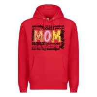 Red mom Premium Hoodie - JahusDesignShop