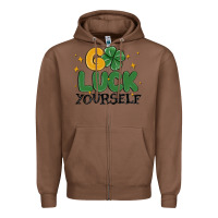 Chestnut go luck yourself Zipper Hoodie - MaliasSmallBusiness