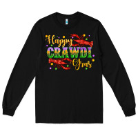 Black happy crawdi gras with crawfish Long Sleeve Tee - Artiststas