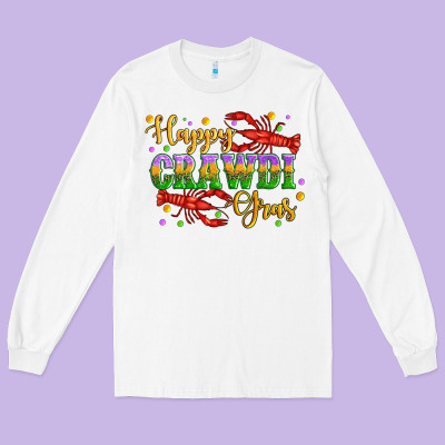 Happy Crawdi Gras With Crawfish Long Sleeve Tee Designed By Artiststas