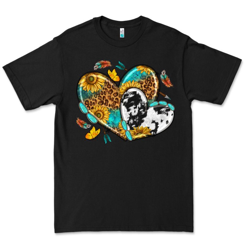 Cowhide Leopard Hearts Premium Tee by texasbilliewilder | Teevron