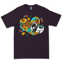 Plum cowhide leopard hearts Premium Tee - texasbilliewilder