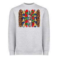 Heather Grey dominican republic brushstrokes Heavyweight Sweatshirt - AdoDesignShop