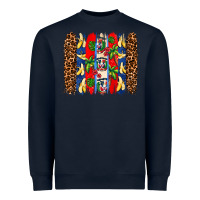 Navy dominican republic brushstrokes Heavyweight Sweatshirt - AdoDesignShop