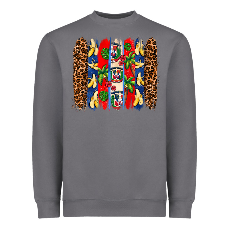 Dominican Republic Brushstrokes Heavyweight Sweatshirt by AdoDesignShop | Teevron
