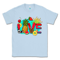 Dusty Blue love summer fruit and sun Classic Tee - AdoDesignShop