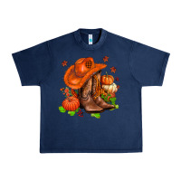 Navy fall pumpkins  cowgirl  and roses Urban Heavy Tee - AdoDesignShop