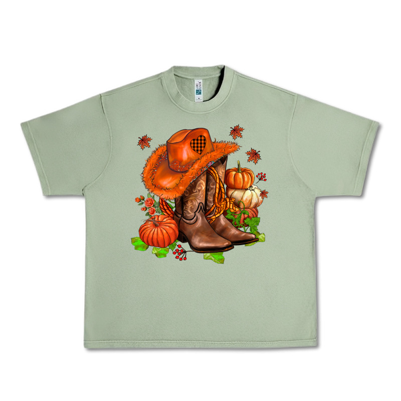 Fall Pumpkins  Cowgirl  And Roses Urban Heavy Tee by AdoDesignShop | Teevron