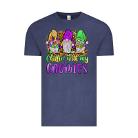 Vintage Denim mardi gras chillin' with my gnomies Vintage Tee - JahusDesignShop