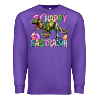 Purple Happy Eastrawr Easter Premium Sweatshirt - BundleAndBundleShop