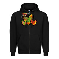 Black juneteenth hearts Zipper Hoodie - MaliasSmallBusiness