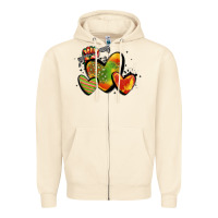 Sandshell juneteenth hearts Zipper Hoodie - MaliasSmallBusiness