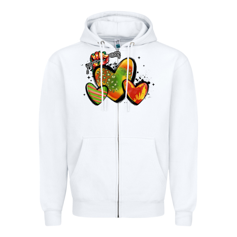 Juneteenth Hearts Zipper Hoodie by MaliasSmallBusiness | Teevron