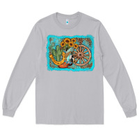 Moon Dust western wooden wheel cowboy boots Long Sleeve Tee - AdoDesignShop