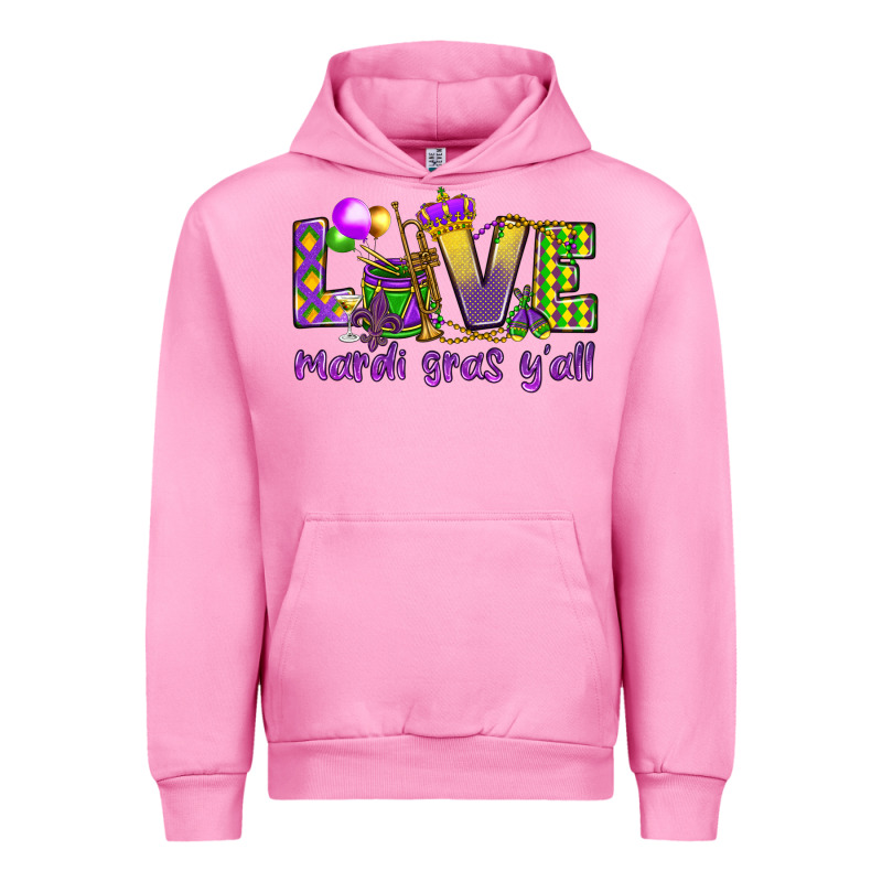 Love Mardi Gras Y'all Urban Hoodie by HowdyJamesFarm | Teevron