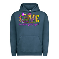 Pigment Midnight Navy Love Mardi Gras Y'all Urban Hoodie - HowdyJamesFarm