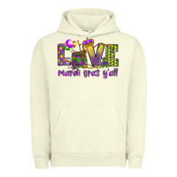 Pigment Pistachio Love Mardi Gras Y'all Urban Hoodie - HowdyJamesFarm