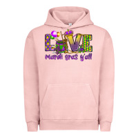 Pigment Salmon Love Mardi Gras Y'all Urban Hoodie - HowdyJamesFarm