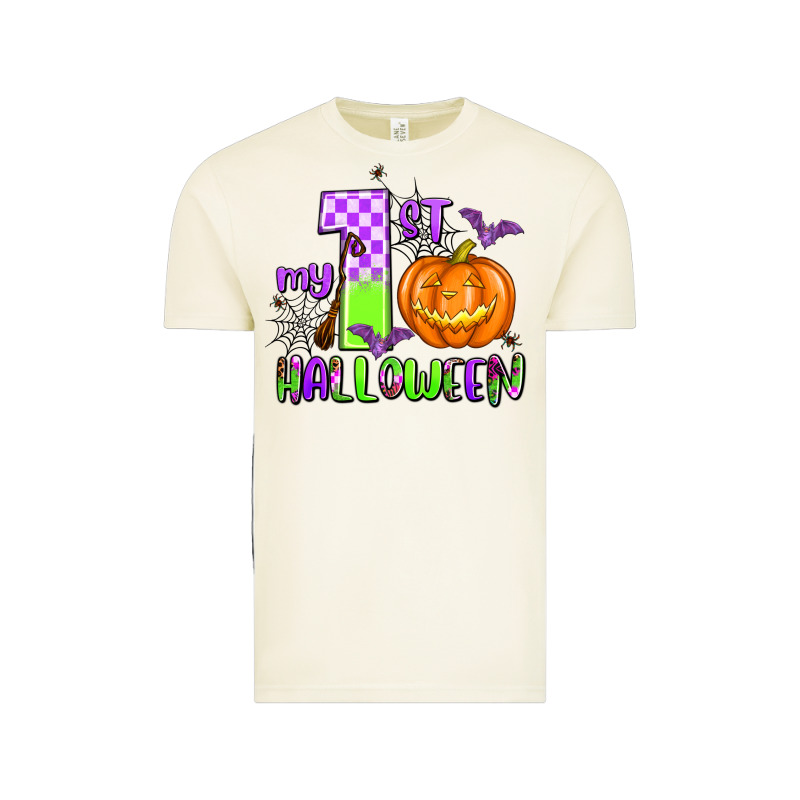 My First Halloween Pumpkin Vintage Tee by AdoDesignShop | Teevron