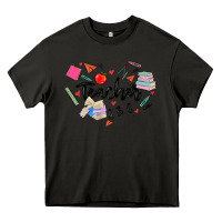 Asphalt teacher heart Heavy Core Tee - MaliasSmallBusiness